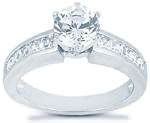 Princess side-diamonds Channel-Set